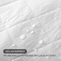 JPHOME Queen Size Quilted Fitted Mattress Pad Cover, 100% Waterproof Mattress Protector, Deep Pocket Fitted 8