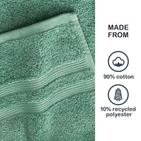 Mainstays Performance Cotton Bath Towel, Super Soft Quick Dry Fade Resistant, Solid Green