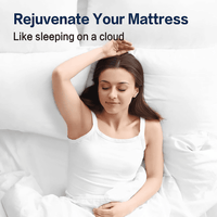 EMONIA 100% 400TC Mattress Topper Queen for Back Pain, 900GSM Mattress Pad Pillow Top, Quilted Fitted Mattress Protector Cover with 8-21