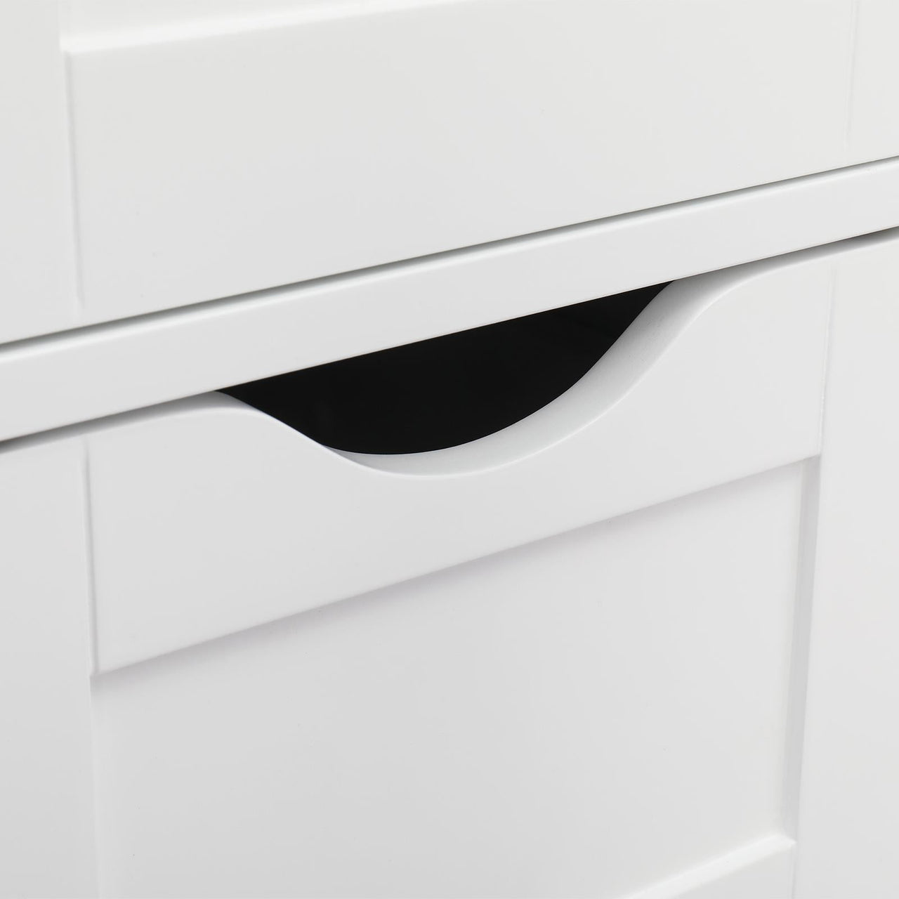 Ktaxon Bathroom Floor Storage Cabinet with 4 Drawers, Small Cabinet for Bedroom Kitchen, MDF White