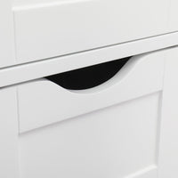 Ktaxon Bathroom Floor Storage Cabinet with 4 Drawers, Small Cabinet for Bedroom Kitchen, MDF White