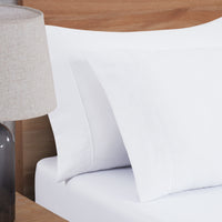 Mainstays Super Soft Brushed Microfiber Bed Sheet Set, Arctic White, Queen, 4 Piece