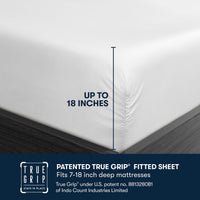 Serta 6-Piece 800 Thread Count Bright White Cotton Rich Adult Bed Sheet Set, Full - Deep Pocket