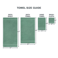 Mainstays Performance Cotton Bath Towel, Super Soft Quick Dry Fade Resistant, Solid Green