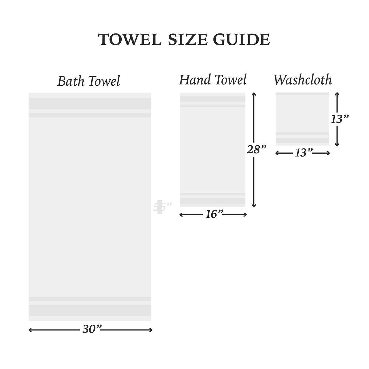 Hotel Style Luxury Bath Towel, 100% U.S. Cotton, Arctic White