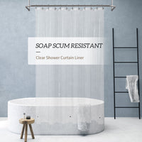 Barossa Design PEVA Clear Plastic Shower Curtain Liner Lightweight with 3 Magnets, Waterproof -72