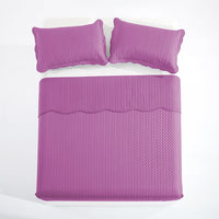 Imperial Rooms 2 Piece Quilt Set Chevron Microfiber Soft Kids Bedspreads & Pillow Shams Purple Twin
