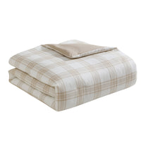 My Texas House Plaid 11-Piece Comforter Set with Sheets, Taupe, Queen