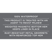 Waterproof Ultimate Shield Fabric Shower Curtain Liner, 70