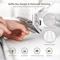 Meritlife Extra Thick Queen Mattress Topper, 400TC Cotton Pillow Top with 5D Spiral Fiber, Deep Pocket, Cooling Plush