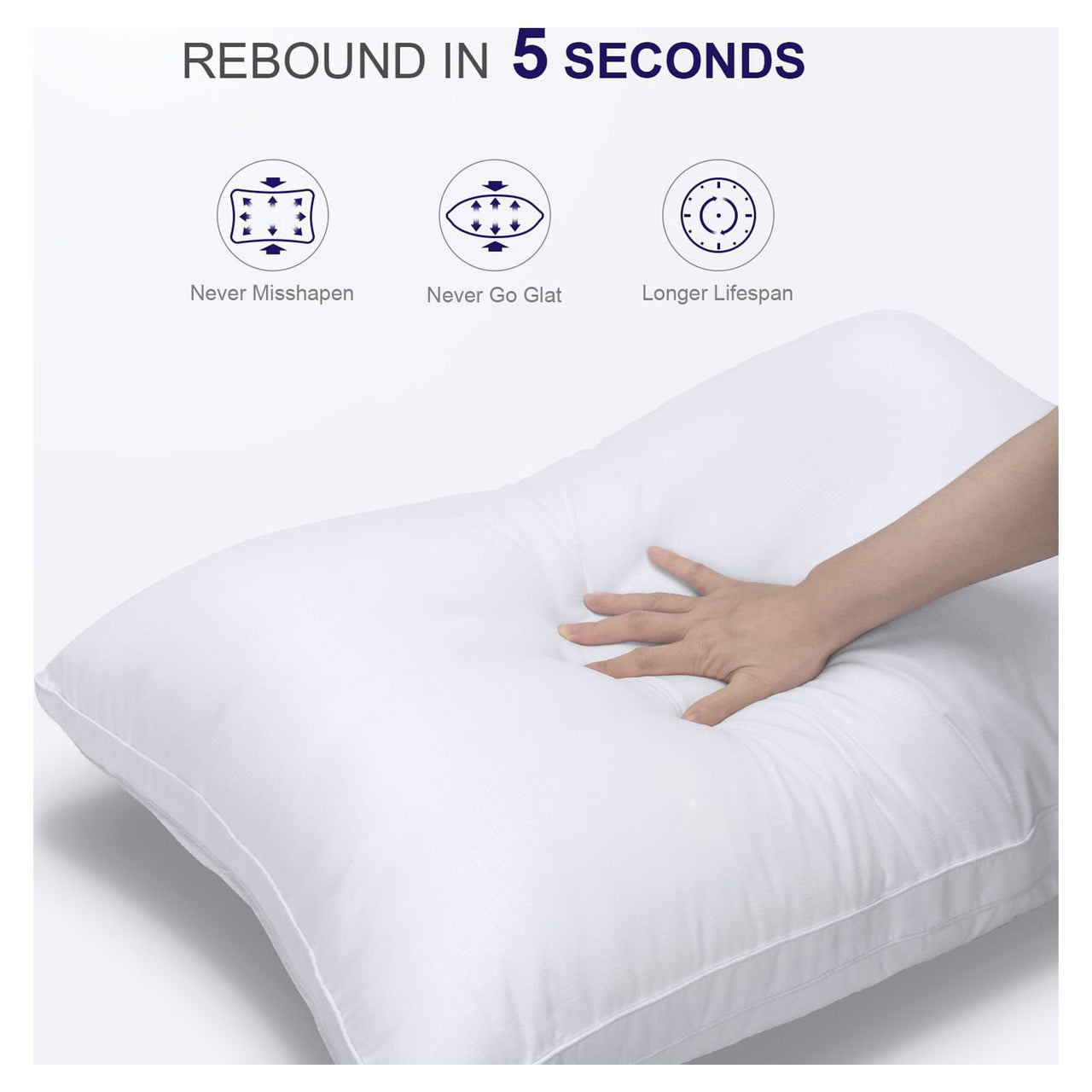 SORMAG Bed Pillows 2 Pack Down Alternative Pillows for Bed Queen Size Set of 2 Soft Hotel Collection Gusseted Cooling Pillow 20 x 30 inches