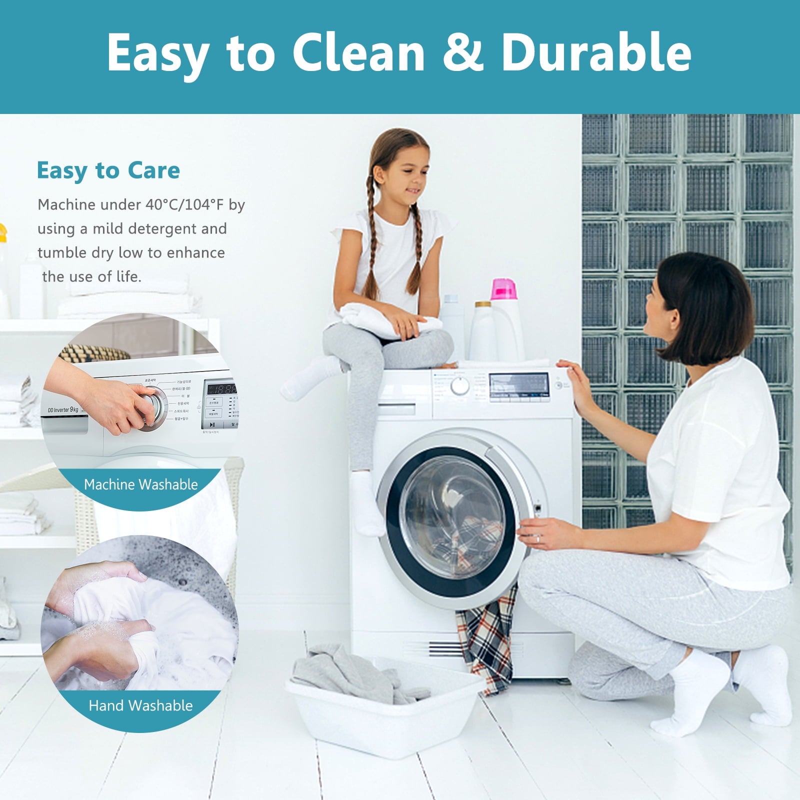 JPHOME Queen Size Quilted Fitted Mattress Pad Cover, 100% Waterproof Mattress Protector, Deep Pocket Fitted 8" - 21", Breathable & Noiseless, Soft and Comfortable (60" x 80", White)