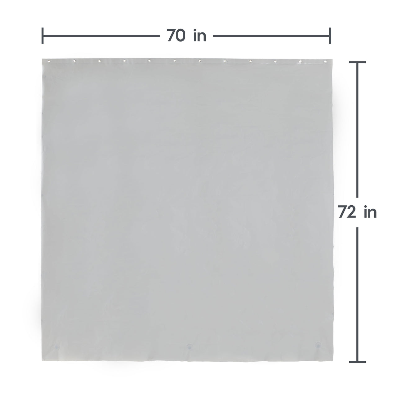 Better Homes & Gardens Heavyweight PEVA Shower Liner, 70" W x 72" H, Soft Silver