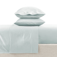 Hotel Style 4-Piece 600 Thread Count Blue Egyptian Cotton Adult Bed Sheet Set, Queen - Deep Pocket