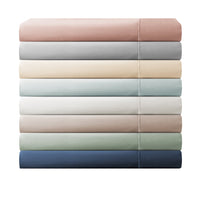 Hotel Style 4-Piece 600 Thread Count Blue Egyptian Cotton Adult Bed Sheet Set, Queen - Deep Pocket