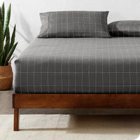 Bare Home Luxury 1800 Collection Fitted Sheet, Ultra-Soft, Deep Pocket, Queen, Gray