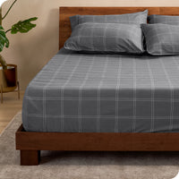 Bare Home Luxury 1800 Collection Fitted Sheet, Ultra-Soft, Deep Pocket, Queen, Gray