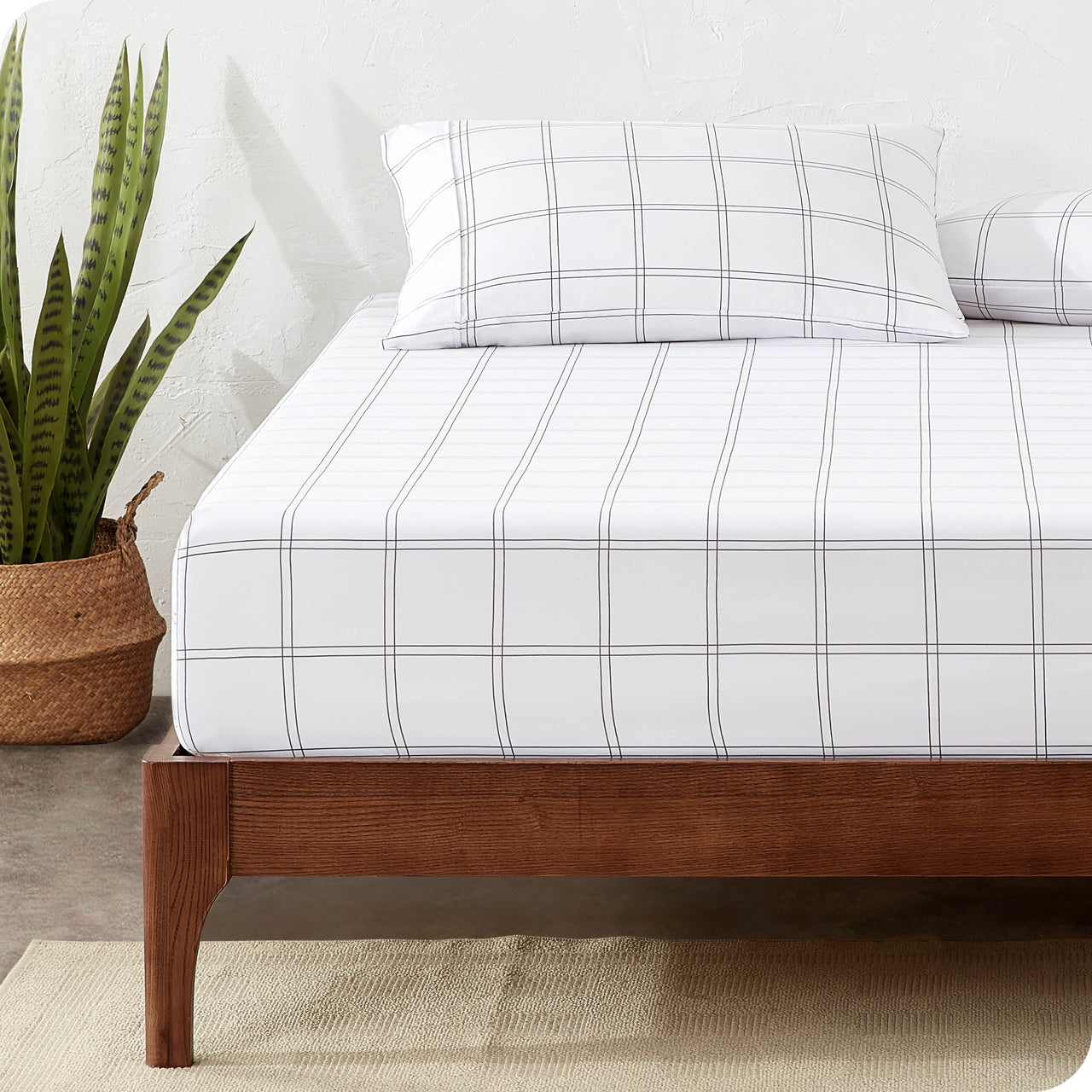 Bare Home Luxury 1800 Collection Fitted Sheet, Ultra-Soft, Deep Pocket, Queen, Gray
