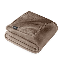 Bare Home Microplush Fleece Blanket - 300 GSM - Fuzzy Microfleece - Soft & Plush - Full/Queen, Gray