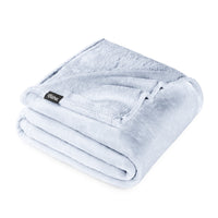 Bare Home Microplush Fleece Blanket - 300 GSM - Fuzzy Microfleece - Soft & Plush - Full/Queen, Gray