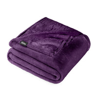 Bare Home Microplush Fleece Blanket - 300 GSM - Fuzzy Microfleece - Soft & Plush - Full/Queen, Gray