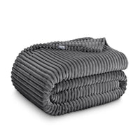 Bare Home Microplush Fleece Blanket - 300 GSM - Fuzzy Microfleece - Soft & Plush - Full/Queen, Gray