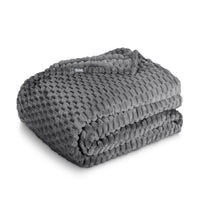 Bare Home Microplush Fleece Blanket - 300 GSM - Fuzzy Microfleece - Soft & Plush - Full/Queen, Gray