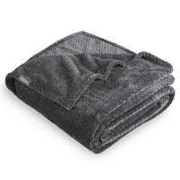 Bare Home Microplush Fleece Blanket - 300 GSM - Fuzzy Microfleece - Soft & Plush - Full/Queen, Gray