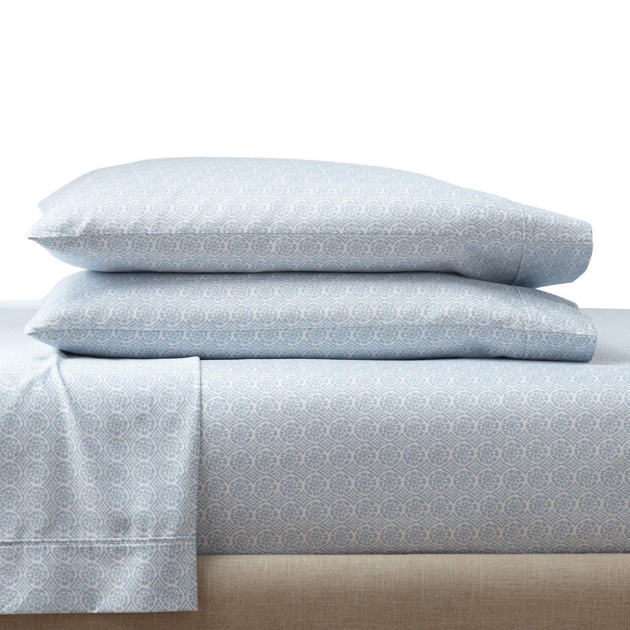 Better Homes & Gardens 4-Piece 300 Thread Count Sateen King Sheet Set, Floral Almond Biscuit