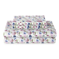 Better Homes & Gardens 4-Piece 300 Thread Count Sateen King Sheet Set, Floral Almond Biscuit