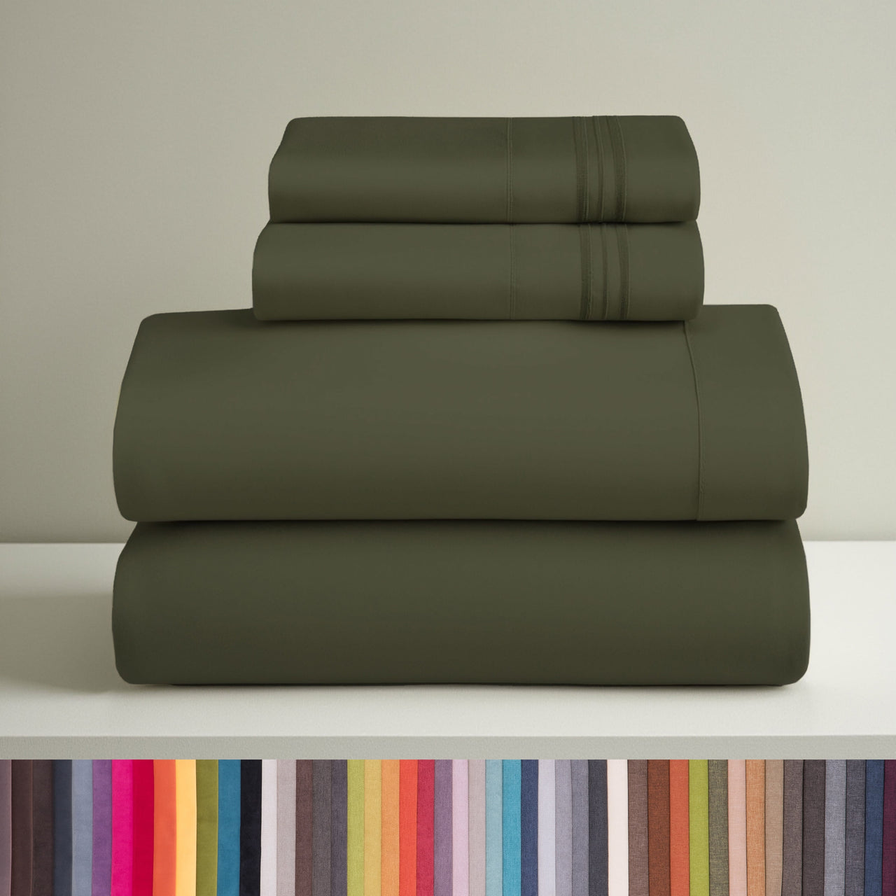 Clara Clark Queen Sheets Set, 1800 Series 4 Piece Deep Pocket Sheets, 100% Soft Microfiber Bed Sheets Set, Gray