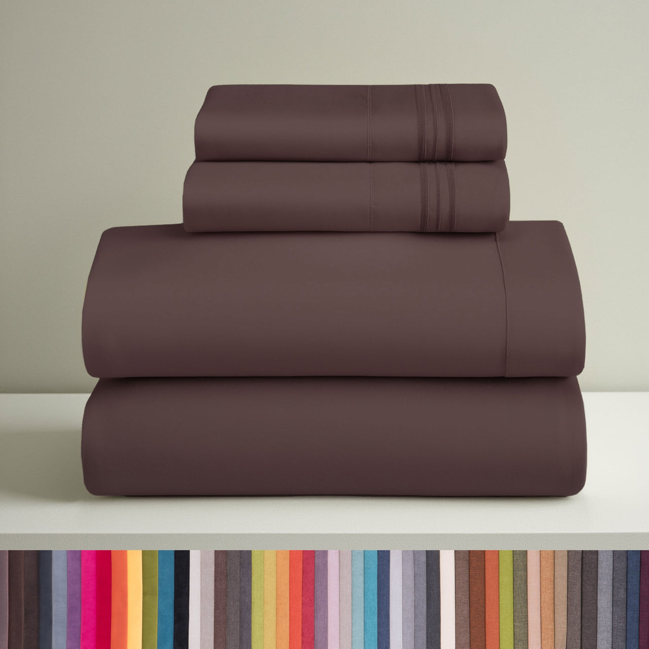 Clara Clark Queen Sheets Set, 1800 Series 4 Piece Deep Pocket Sheets, 100% Soft Microfiber Bed Sheets Set, Gray