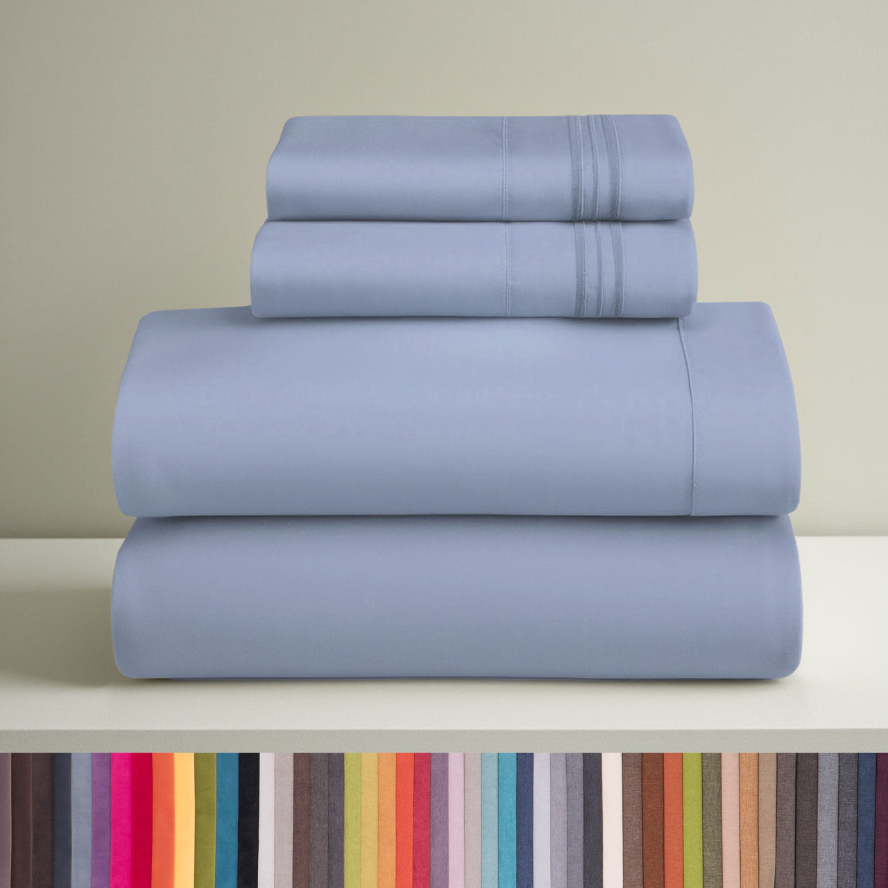 Clara Clark Queen Sheets Set, 1800 Series 4 Piece Deep Pocket Sheets, 100% Soft Microfiber Bed Sheets Set, Gray