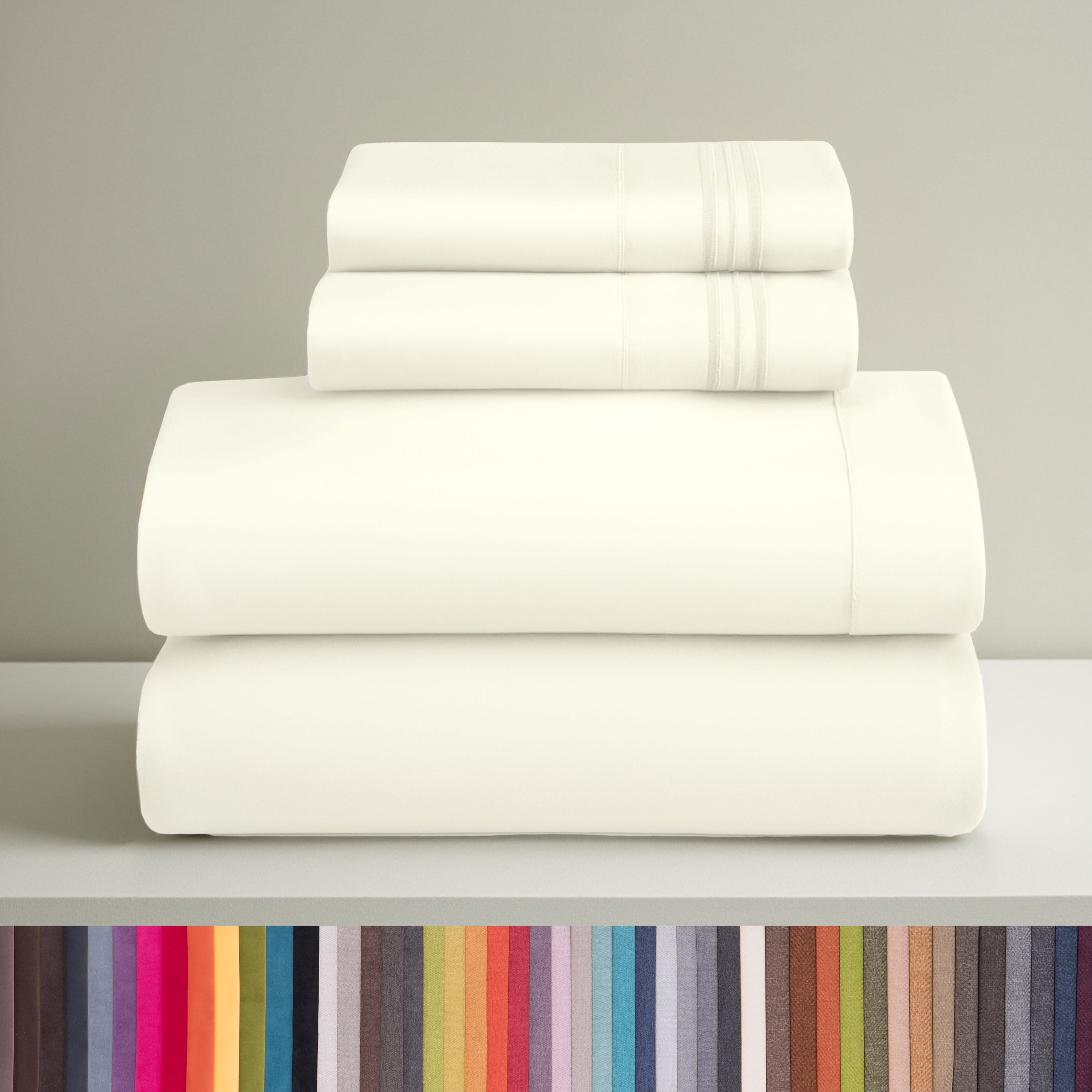 Clara Clark Queen Sheets Set, 1800 Series 4 Piece Deep Pocket Sheets, 100% Soft Microfiber Bed Sheets Set, Gray