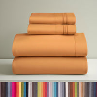 Clara Clark Queen Sheets Set, 1800 Series 4 Piece Deep Pocket Sheets, 100% Soft Microfiber Bed Sheets Set, Gray