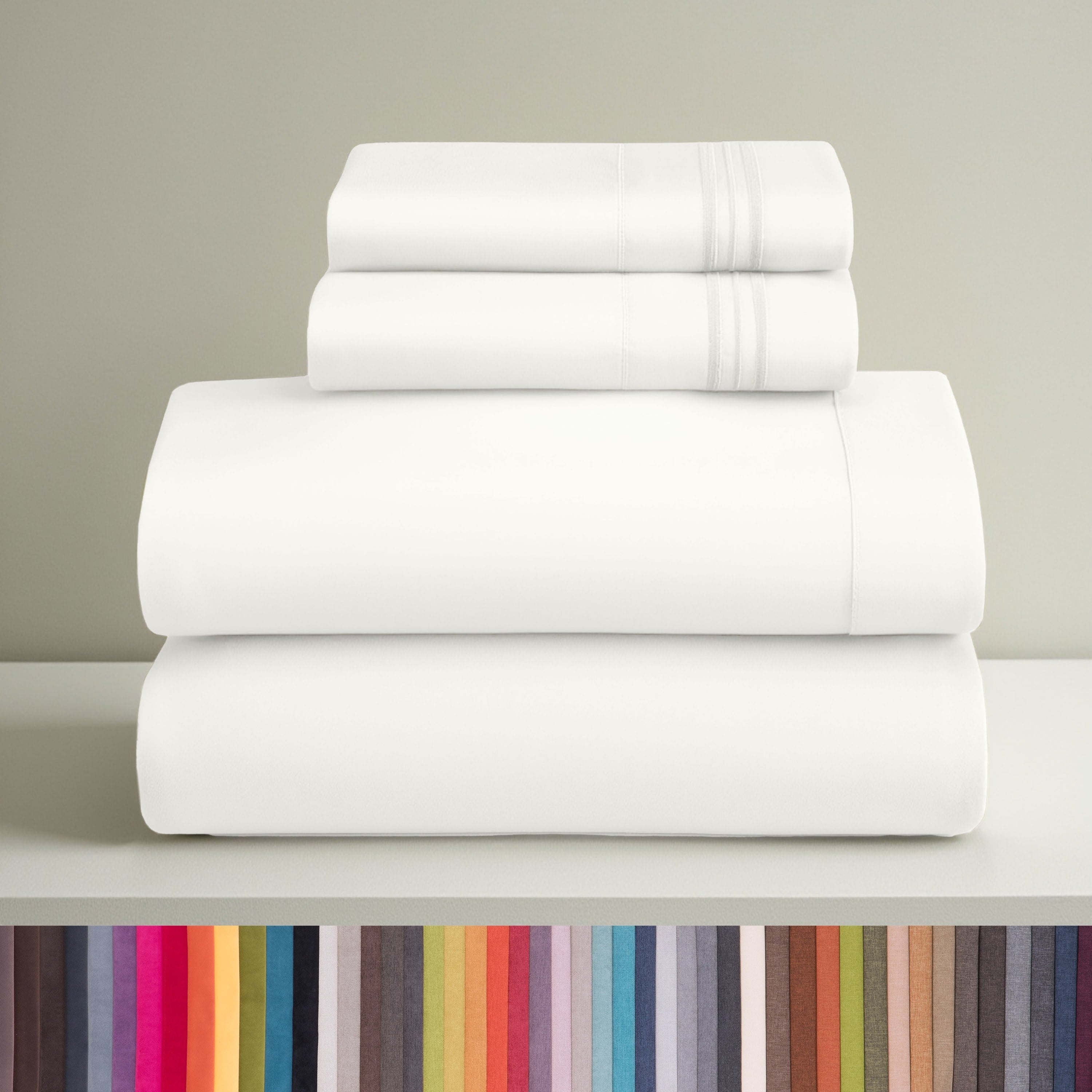 Clara Clark Queen Sheets Set, 1800 Series 4 Piece Deep Pocket Sheets, 100% Soft Microfiber Bed Sheets Set, Gray