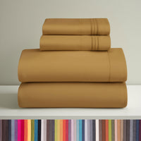 Clara Clark Queen Sheets Set, 1800 Series 4 Piece Deep Pocket Sheets, 100% Soft Microfiber Bed Sheets Set, Gray