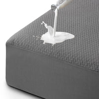 EMONIA Premium 100% Waterproof Mattress Protector Queen Size 3D Air Fabric Cooling Mattress Cover Bed Pad Smooth Ultra-Soft Breathable Noiseless Washable with 8''-21'' Deep Pocket (White, Queen)