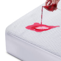EMONIA Premium 100% Waterproof Mattress Protector Queen Size 3D Air Fabric Cooling Mattress Cover Bed Pad Smooth Ultra-Soft Breathable Noiseless Washable with 8''-21'' Deep Pocket (White, Queen)