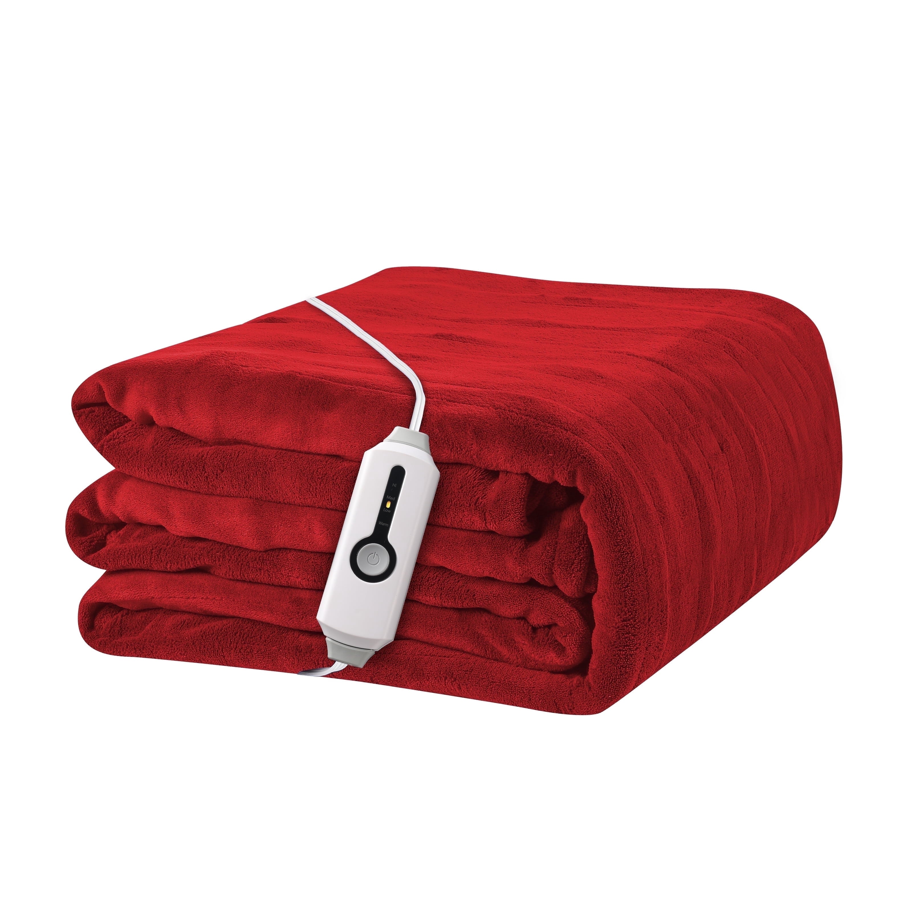 YAKEE Electric Heated Blanket 72"x84" Full Size - Soft Warm Coral Fleece, 4 Heat Levels, 10 Hours Auto-off, Machine Washable with Overheat Protection, Gray