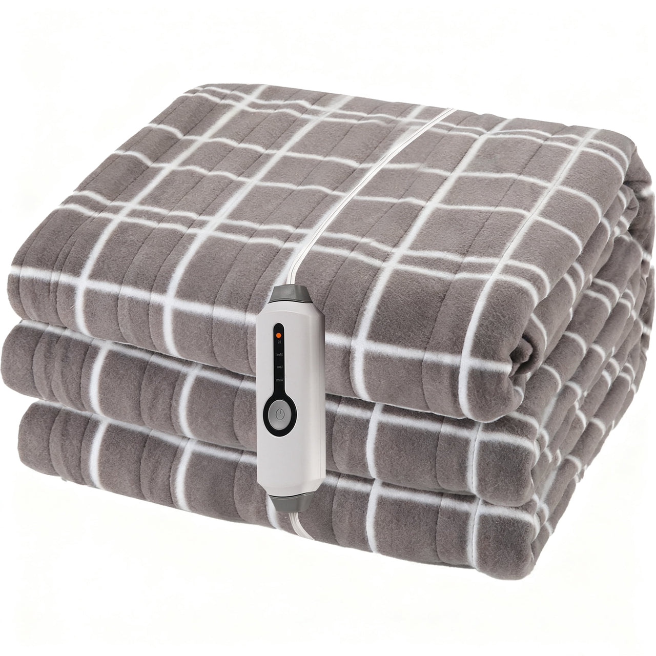 GONUES Heated Blanket 72"x 84" Full Size Soft Warm Flannel Fast Heating, 4 Fast Heating Levels & 10H Auto-off, Heat Protection, Home Office, Grey