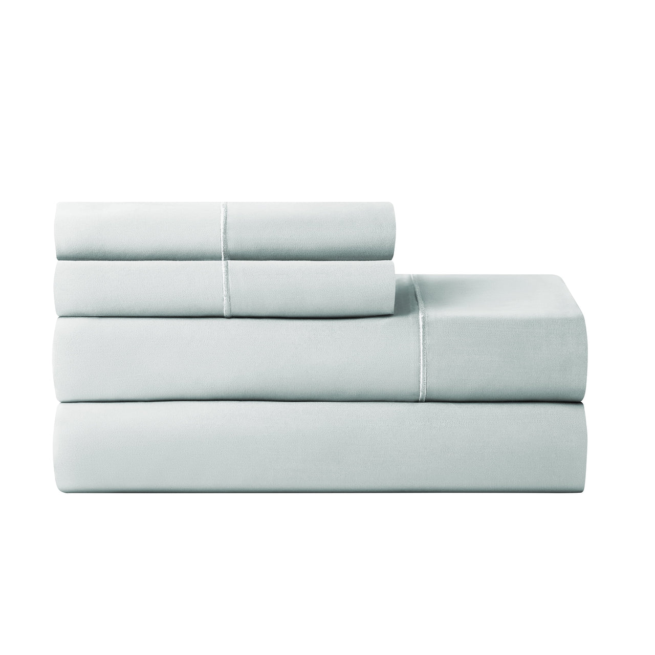 Hotel Style 4-Piece 600 Thread Count Blue Egyptian Cotton Adult Bed Sheet Set, Queen - Deep Pocket