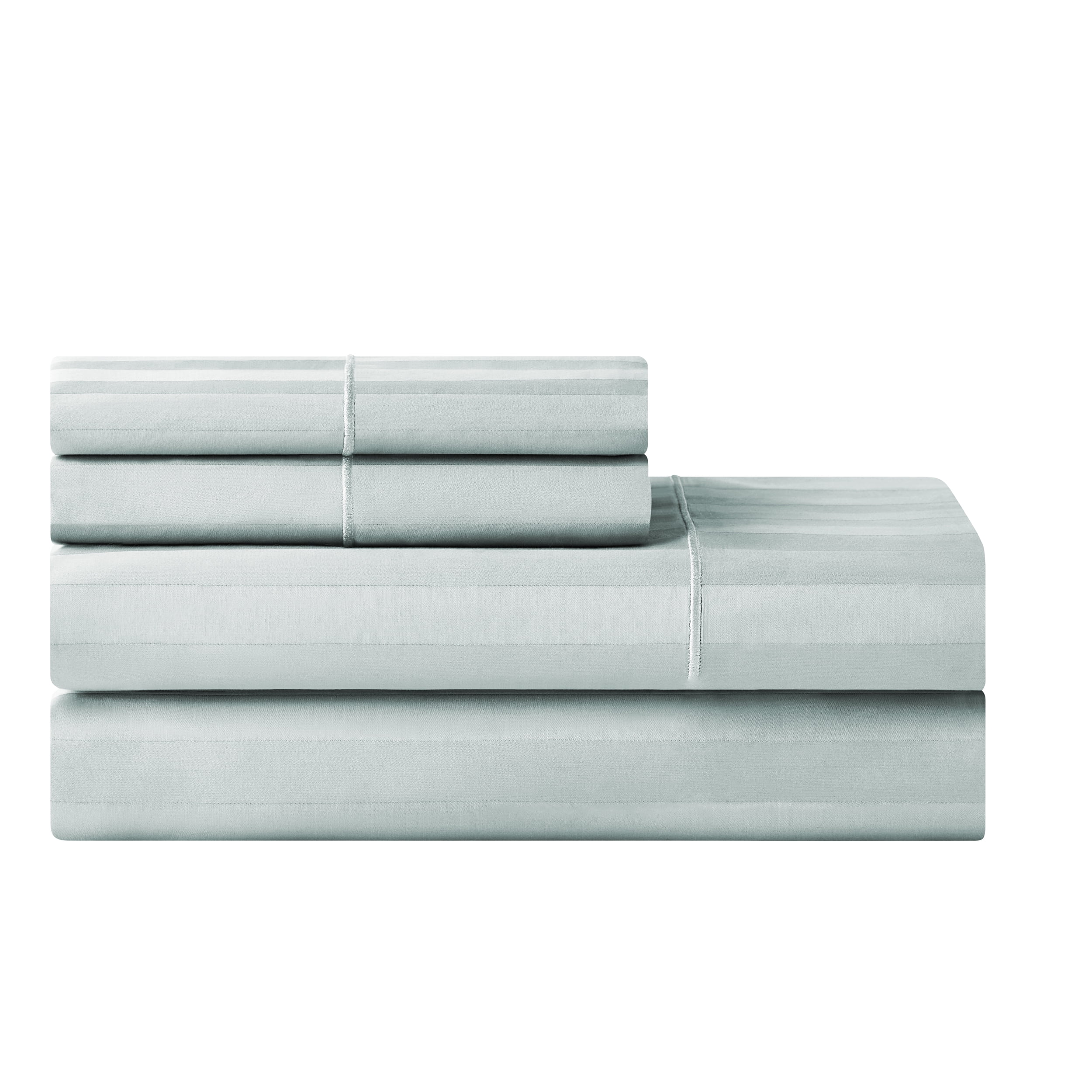 Hotel Style 4-Piece 600 Thread Count Blue Egyptian Cotton Adult Bed Sheet Set, Queen - Deep Pocket