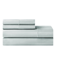 Hotel Style 4-Piece 600 Thread Count Blue Egyptian Cotton Adult Bed Sheet Set, Queen - Deep Pocket