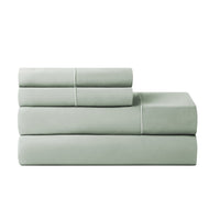 Hotel Style 4-Piece 600 Thread Count Blue Egyptian Cotton Adult Bed Sheet Set, Queen - Deep Pocket