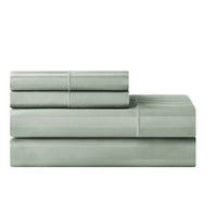 Hotel Style 4-Piece 600 Thread Count Blue Egyptian Cotton Adult Bed Sheet Set, Queen - Deep Pocket