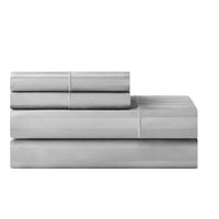 Hotel Style 4-Piece 600 Thread Count Blue Egyptian Cotton Adult Bed Sheet Set, Queen - Deep Pocket