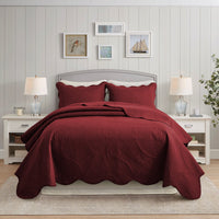 Imperial Rooms 2 Piece Quilt Set Chevron Microfiber Soft Kids Bedspreads & Pillow Shams Purple Twin