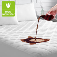 JPHOME Queen Size Quilted Fitted Mattress Pad Cover, 100% Waterproof Mattress Protector, Deep Pocket Fitted 8