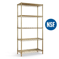 Ktaxon 5-Tier Wire Shelving Unit, Steel Storage Rack for Garage Office Kitchen Silver, 30